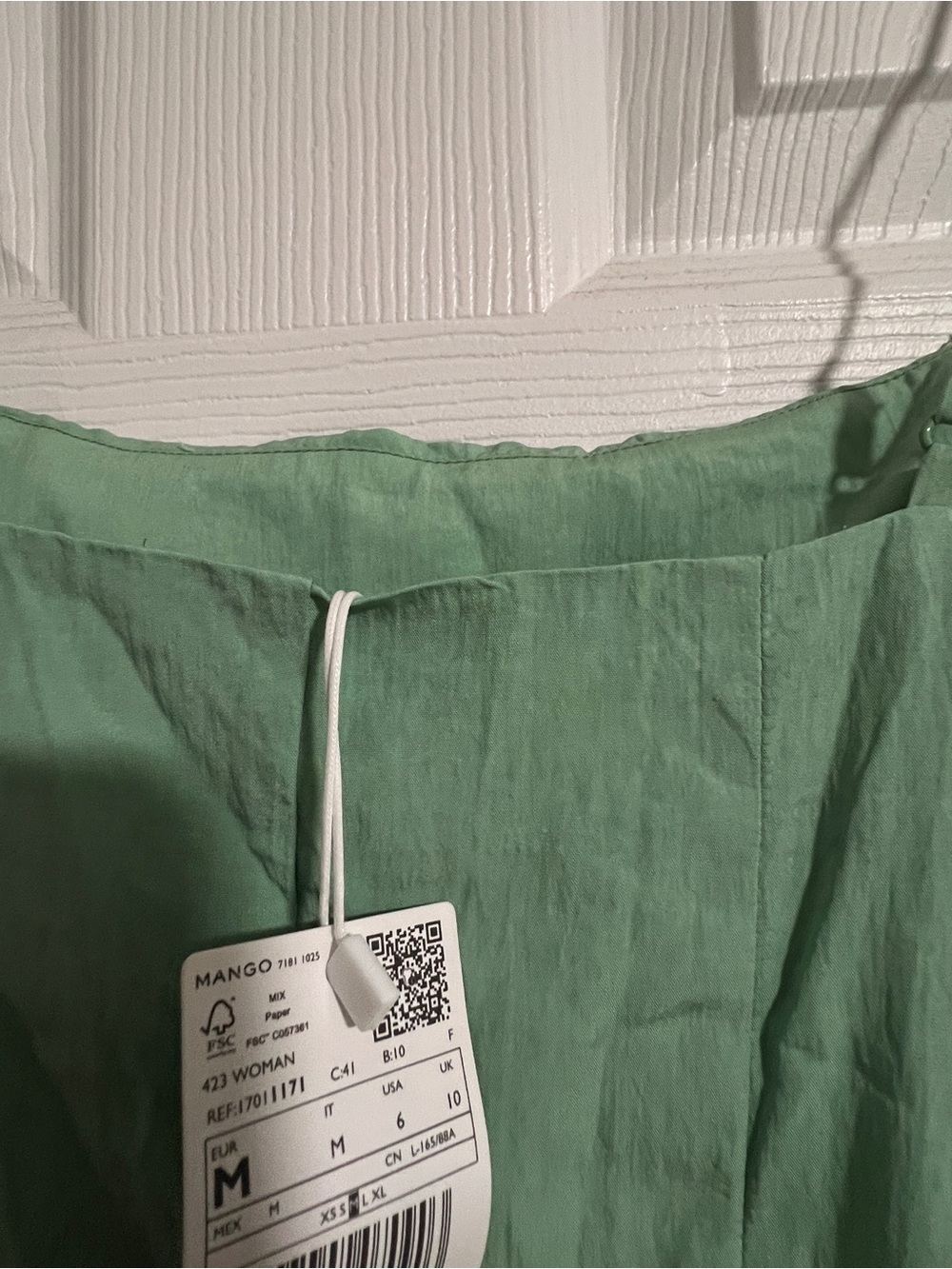 Mango Light Green Strappy Midi Dress - Picture 9 of 9